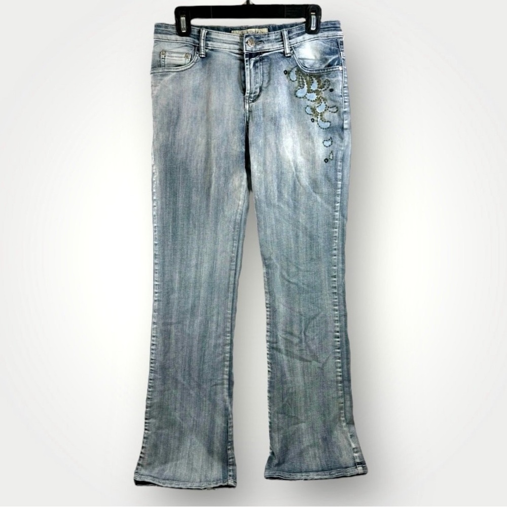 Secaicity SCC Embellished Low Rise Beaded Jeans Size 30!